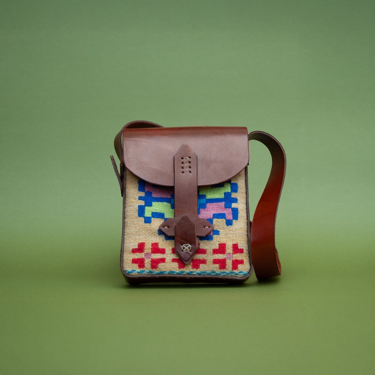Crossbody Bag with Georgian Ornament