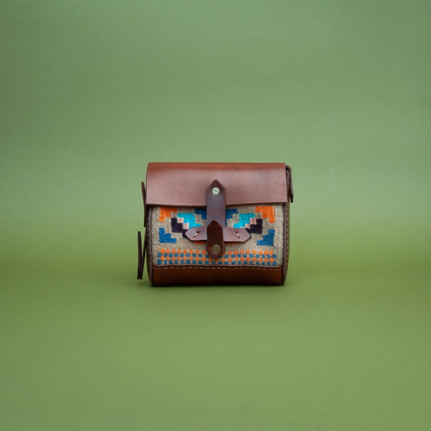 Geometric Wool Crossbody Bag