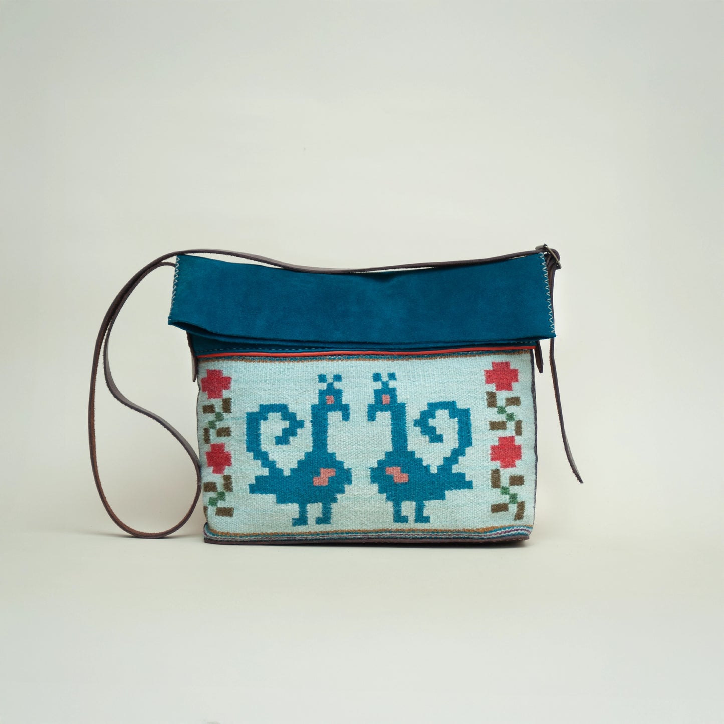 Indigo Vulture Crossbody Bag