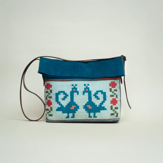 Indigo Vulture Crossbody Bag