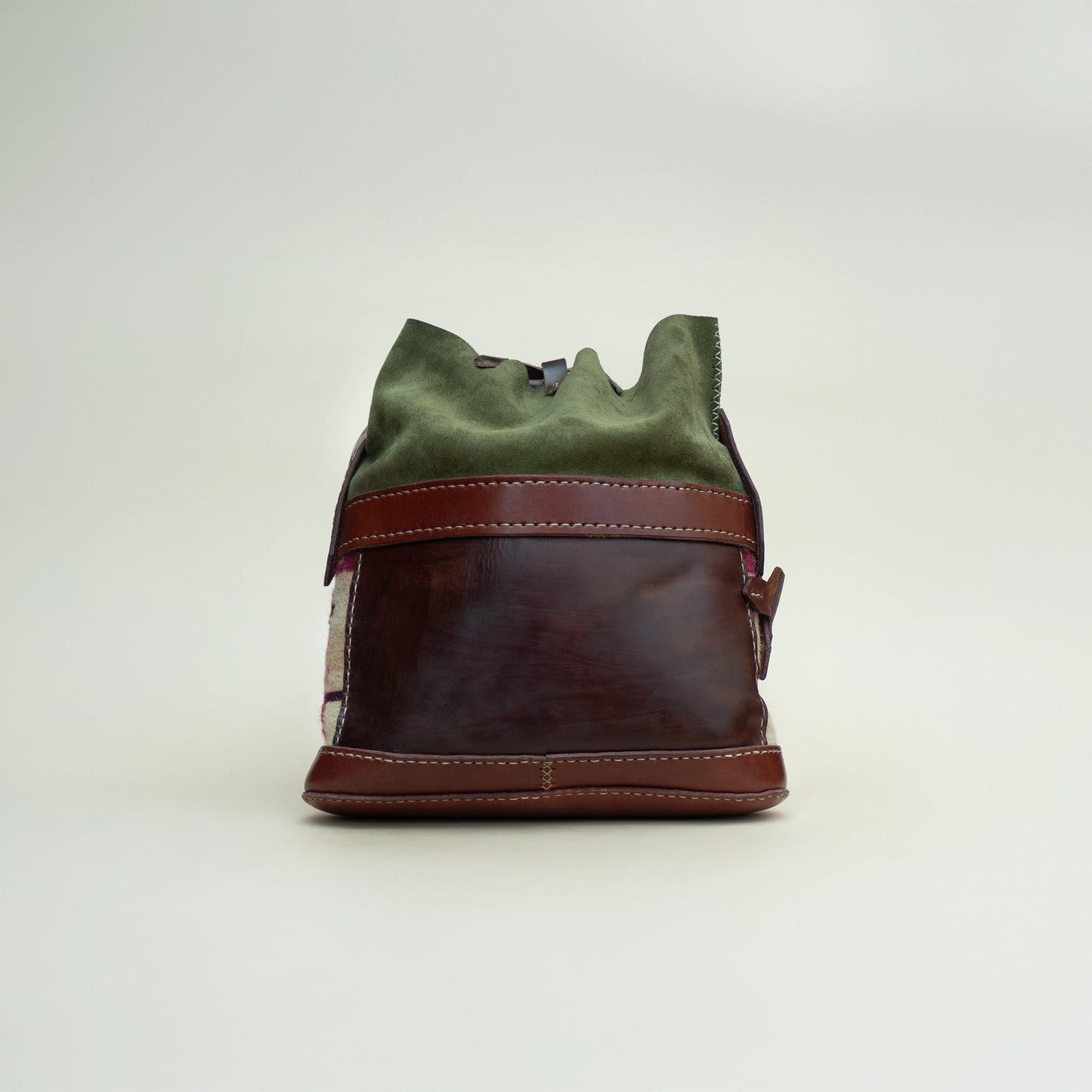 Navy Green Bucket Bag