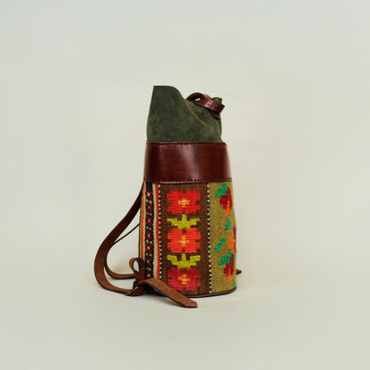 Backpack with flowers