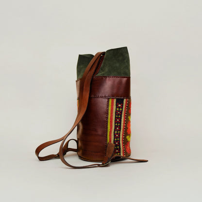 Backpack with flowers