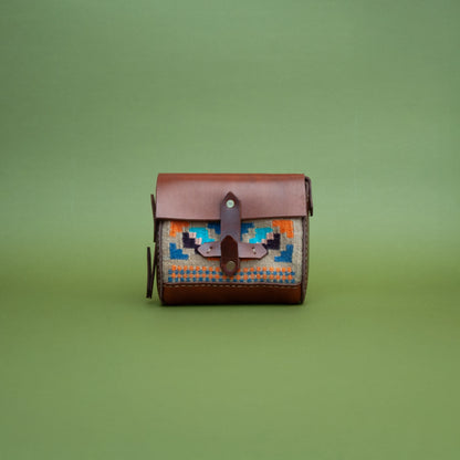 Geometric Wool Crossbody Bag