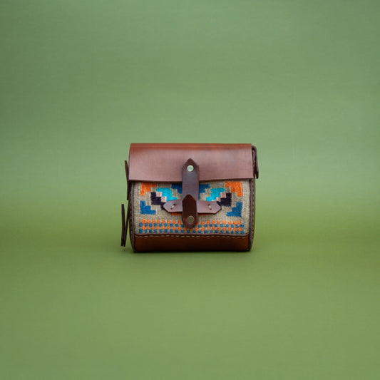 Geometric Wool Crossbody Bag